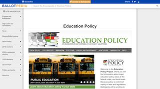 
                            2. Education Policy - Ballotpedia