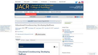 
                            7. Educational Crowdsourcing: Developing RadExam - Journal of the ...