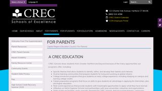 
                            2. Educational Resources (Parent Portal) - CREC