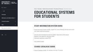 
                            3. Educational systems for students - utwente.nl