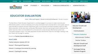 
                            8. Educator Evaluation – New Mexico Public Education Department