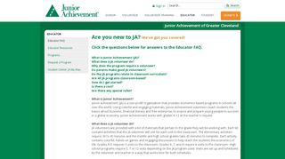 
                            8. Educator FAQ - JA