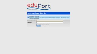 
                            11. eduPort Single-Sign-On Fehler