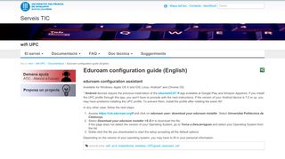 
                            1. Eduroam configuration guide (English) — Serveis TIC — UPC ...
