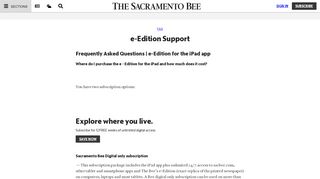 
                            4. e‐Edition Support | The Sacramento Bee