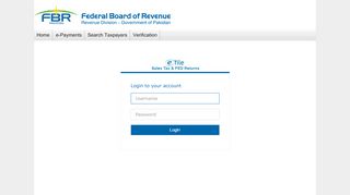 
                            5. eFBR - Taxpayer Facilitation Portal