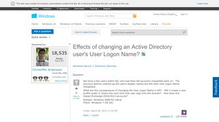 
                            7. Effects of changing an Active Directory user's User Logon ...