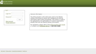 
                            3. eFiling login page - auc.ab.ca