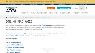 
                            2. eFIRC FAQs - AOPA