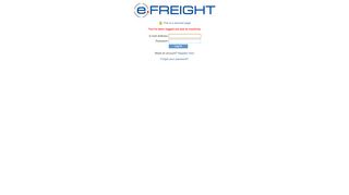 
                            6. eFREIGHT - Log In