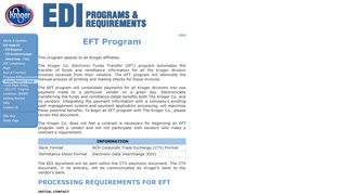 
                            5. EFT Program - Kroger EDI Web