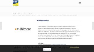 
                            6. eFulfilment Transaction Services GmbH - HR Software von ...