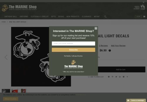 
                            8. EGA Tail Light Decals | The Marine Shop