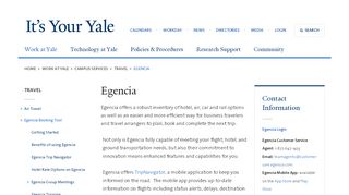 
                            5. Egencia | It's Your Yale