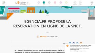 
                            7. Egencia.fr propose la réservation en ligne de la SNCF. - L ...