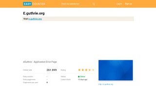 
                            5. E.guthrie.org: eGuthrie - Application Error Page