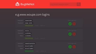 
                            2. egwww.woupe.com logins - BugMeNot