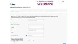 
                            3. eHerkenning formulier