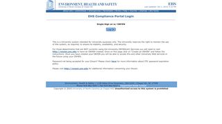 
                            6. EHS Compliance Portal Login - UNC Chapel Hill