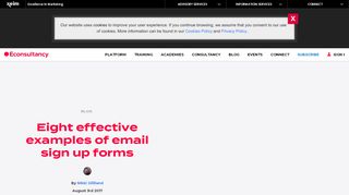 
                            7. Eight effective examples of email sign up forms – …