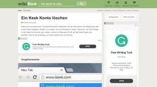 
                            6. Ein Keek Konto löschen – wikiHow