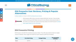 
                            4. EIN Presswire User Reviews, Pricing & Popular Alternatives