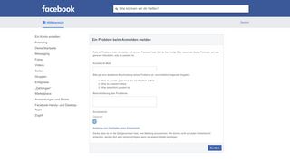 
                            7. Ein Problem beim Anmelden melden | Facebook