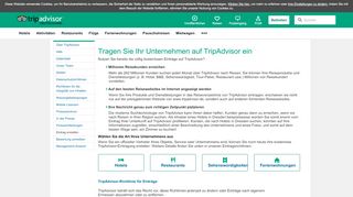 
                            8. Ein Unternehmen auf TripAdvisor eintragen