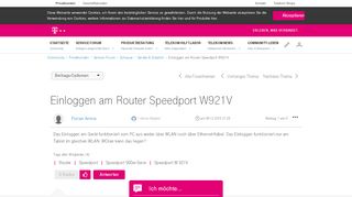 
                            5. Einloggen am Router Speedport W921V | Telekom hilft Community