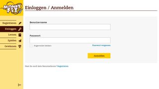 
                            5. Einloggen / Anmelden - Moneyfit