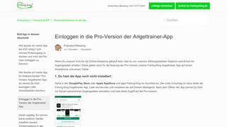 
                            7. Einloggen in die Pro-Version der Angeltrainer-App ...