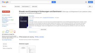 
                            9. Einsatz von E-Learning in Vorlesungen und Seminaren: ...