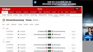 
                            7. Eintracht Braunschweig | Spiele und Termine | 3. Liga …