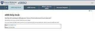 
                            1. eIRB Help Desk - e-irb.jhmi.edu