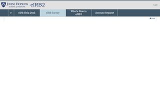 
                            2. eIRB Survey - e-irb.jhmi.edu