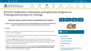 
                            2. EIT/LSIT Certification: Information and Application ...