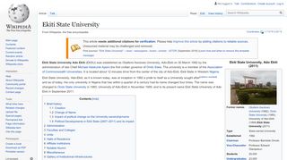 
                            8. Ekiti State University - Wikipedia