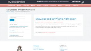 
                            4. Eksu/eacoed 2017/2018 Admission - Emmanuel Alayande College Of ...