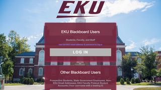 
                            8. EKU Blackboard Login