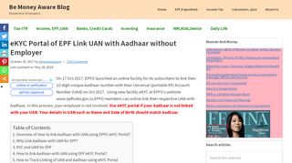 
                            5. eKYC Portal of EPF Link UAN with Aadhaar without Employer