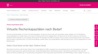 
                            6. Elastic Cloud Server - Open Telekom Cloud