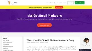 
                            8. Elastic Email SMTP With MailGet : Complete Setup | FormGet