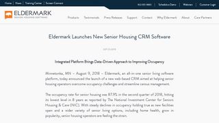 
                            5. Eldermark Launches New Senior Housing CRM Software