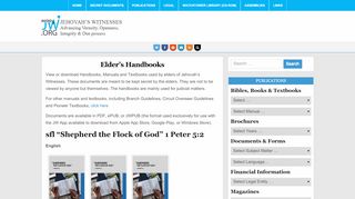 
                            4. Elder's Handbooks - Jehovah's Witnesses - AvoidJW.org