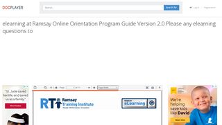 
                            5. elearning at Ramsay Online Orientation Program Guide Version 2.0 ...