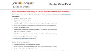 
                            1. Election Worker Access - Election Worker Portal