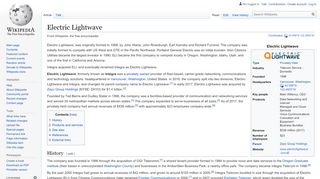 
                            6. Electric Lightwave - Wikipedia