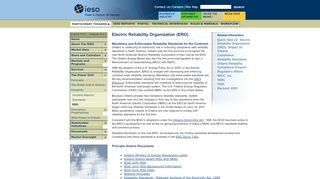 
                            9. Electric Reliability Organization (ERO) - IESO