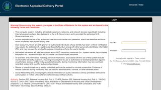 
                            11. Electronic Appraisal Delivery Portal :: Login