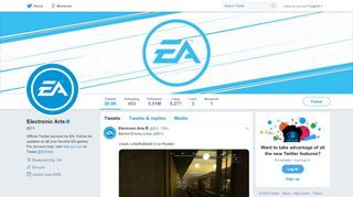 
                            3. Electronic Arts (@EA) | Twitter